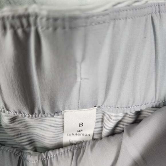 Lululemon on the fly athletic Pants Sz 8 striped pockets string waist A18C - Picture 4 of 4